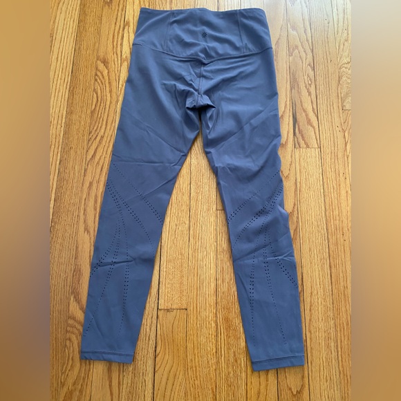NWOT Athleta Elation Laser Cut Tight Yoga Legging Purple Gray Small - Picture 3 of 11